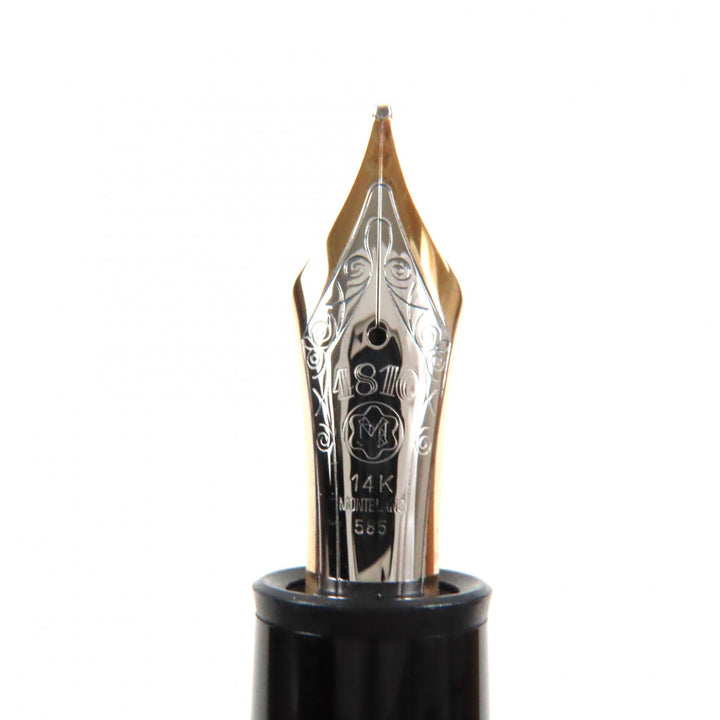Excellent MONTBLANC fountain pen Meisterstck 149 white star Black gold 14K