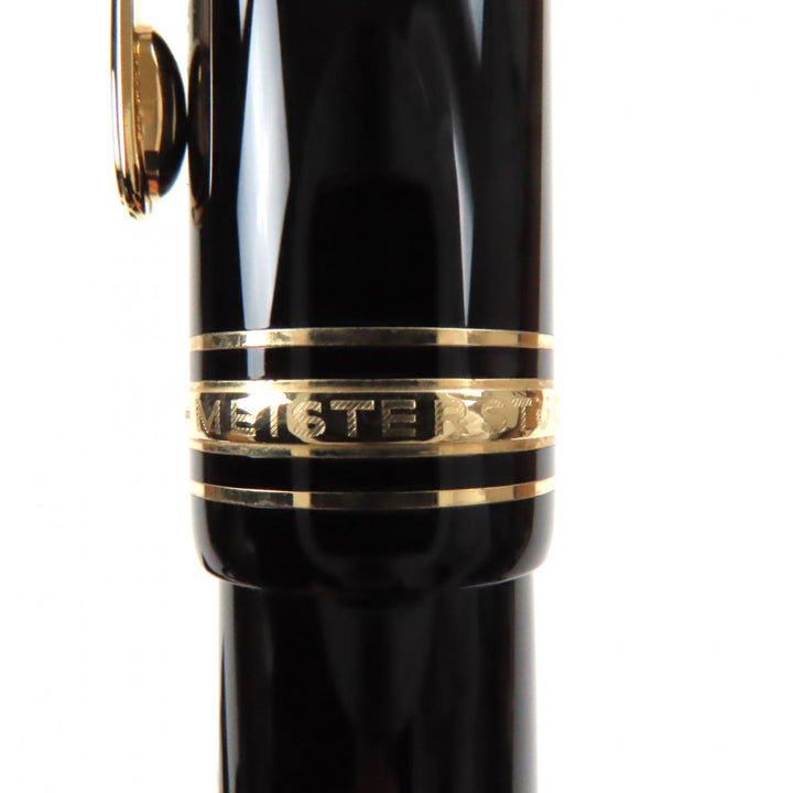 Excellent MONTBLANC fountain pen Meisterstck 149 white star Black gold 14K