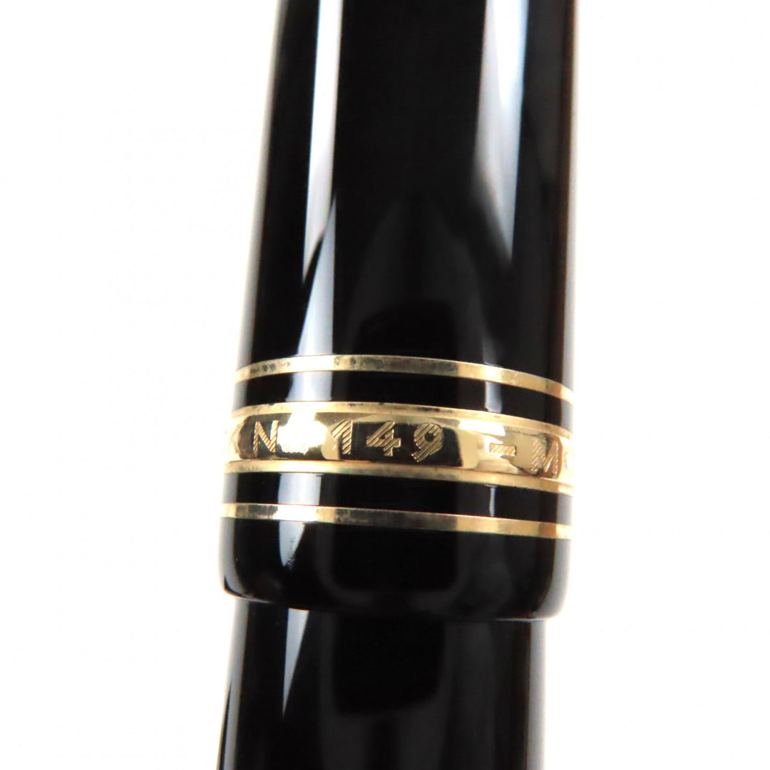 Excellent MONTBLANC fountain pen Meisterstck 149 white star Black gold 14K