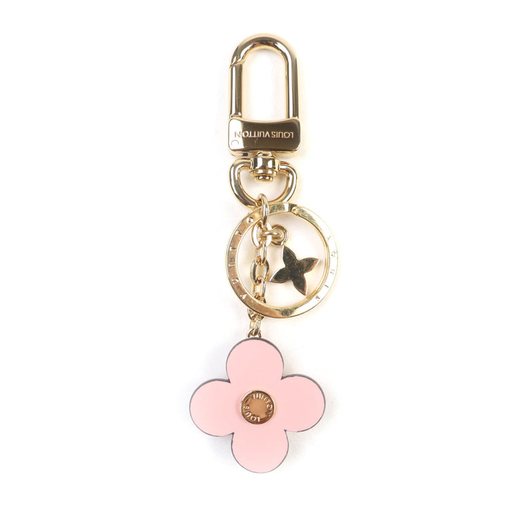 Excellent LOUIS VUITTON key ring Blooming Flower BB Keychain Pink brown M63085