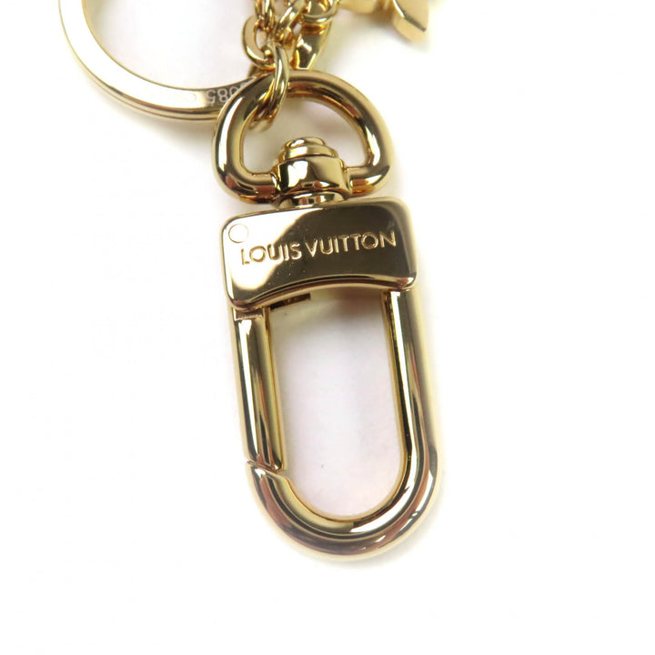 Excellent LOUIS VUITTON key ring Blooming Flower BB Keychain Pink brown M63085