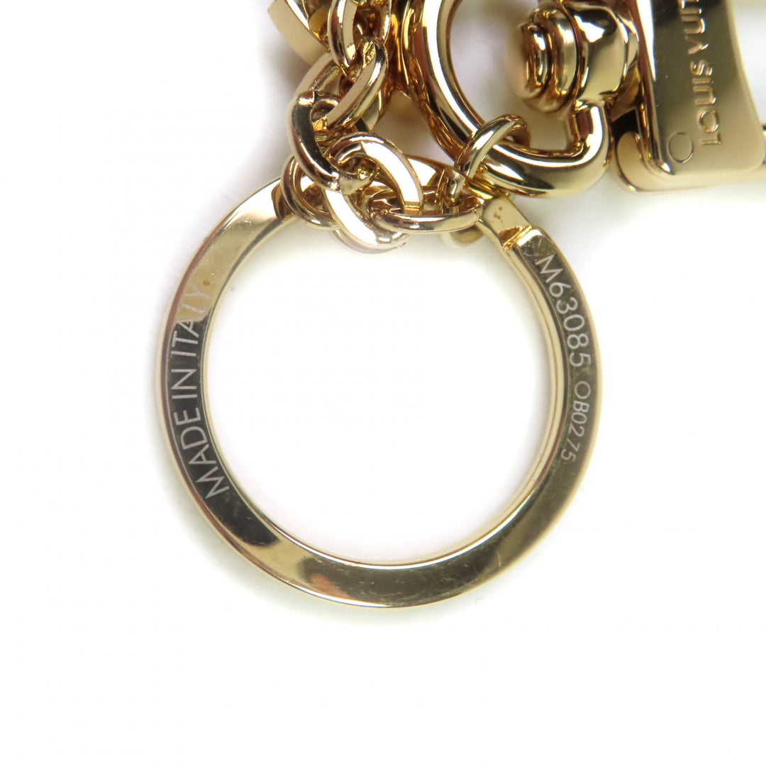 Excellent LOUIS VUITTON key ring Blooming Flower BB Keychain Pink brown M63085
