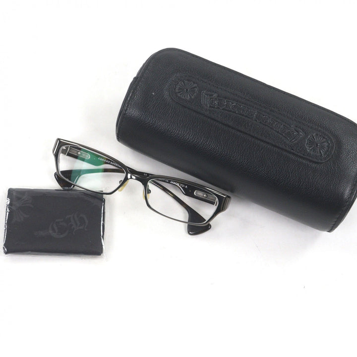 Great CHROME HEARTS Glasses DIXON YU-A CH cross Cancer metallic