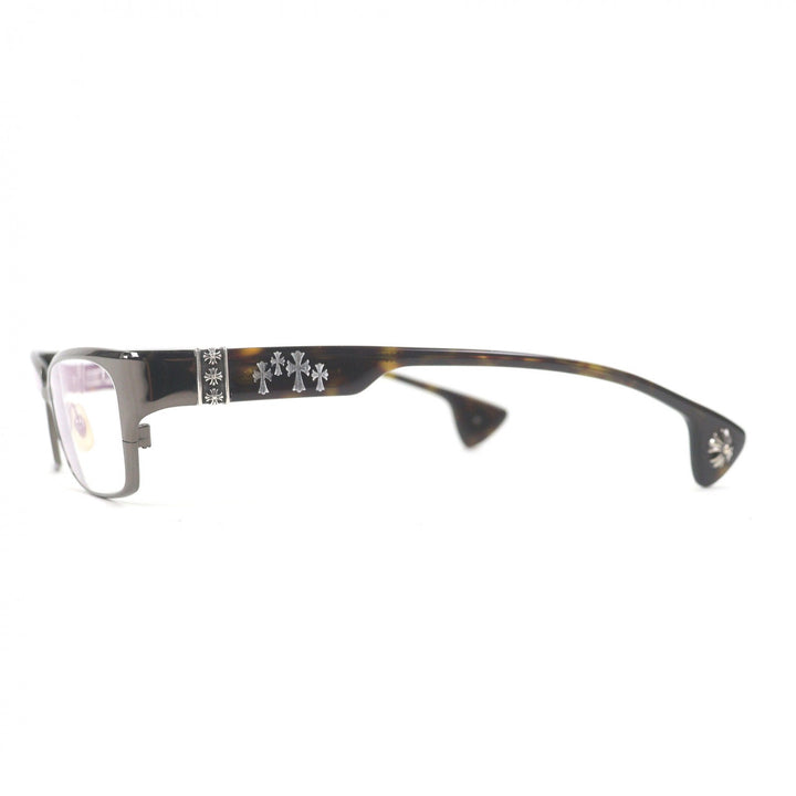Great CHROME HEARTS Glasses DIXON YU-A CH cross Cancer metallic
