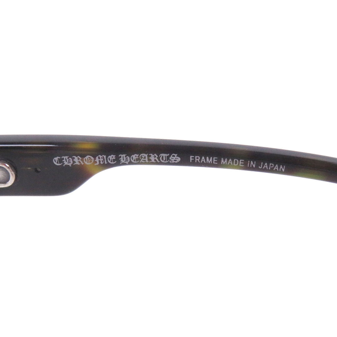 Great CHROME HEARTS Glasses DIXON YU-A CH cross Cancer metallic