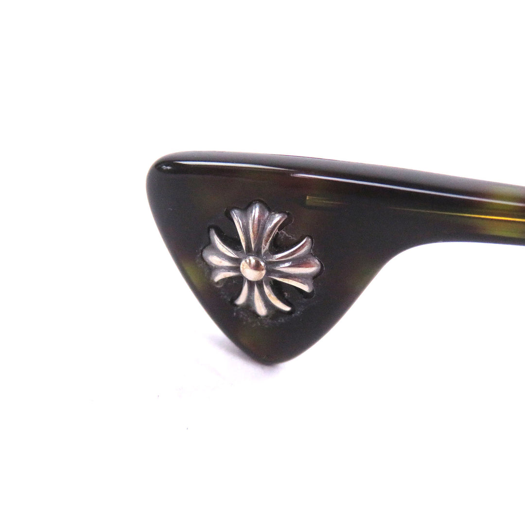 Great CHROME HEARTS Glasses DIXON YU-A CH cross Cancer metallic
