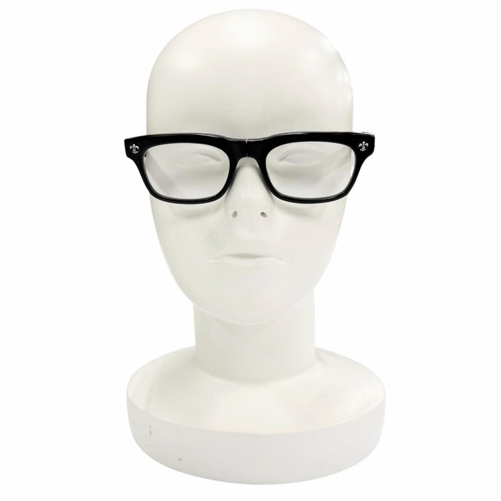 Great CHROME HEARTS Glasses DROOLIN BS Flare Horseshoe Folding black mens