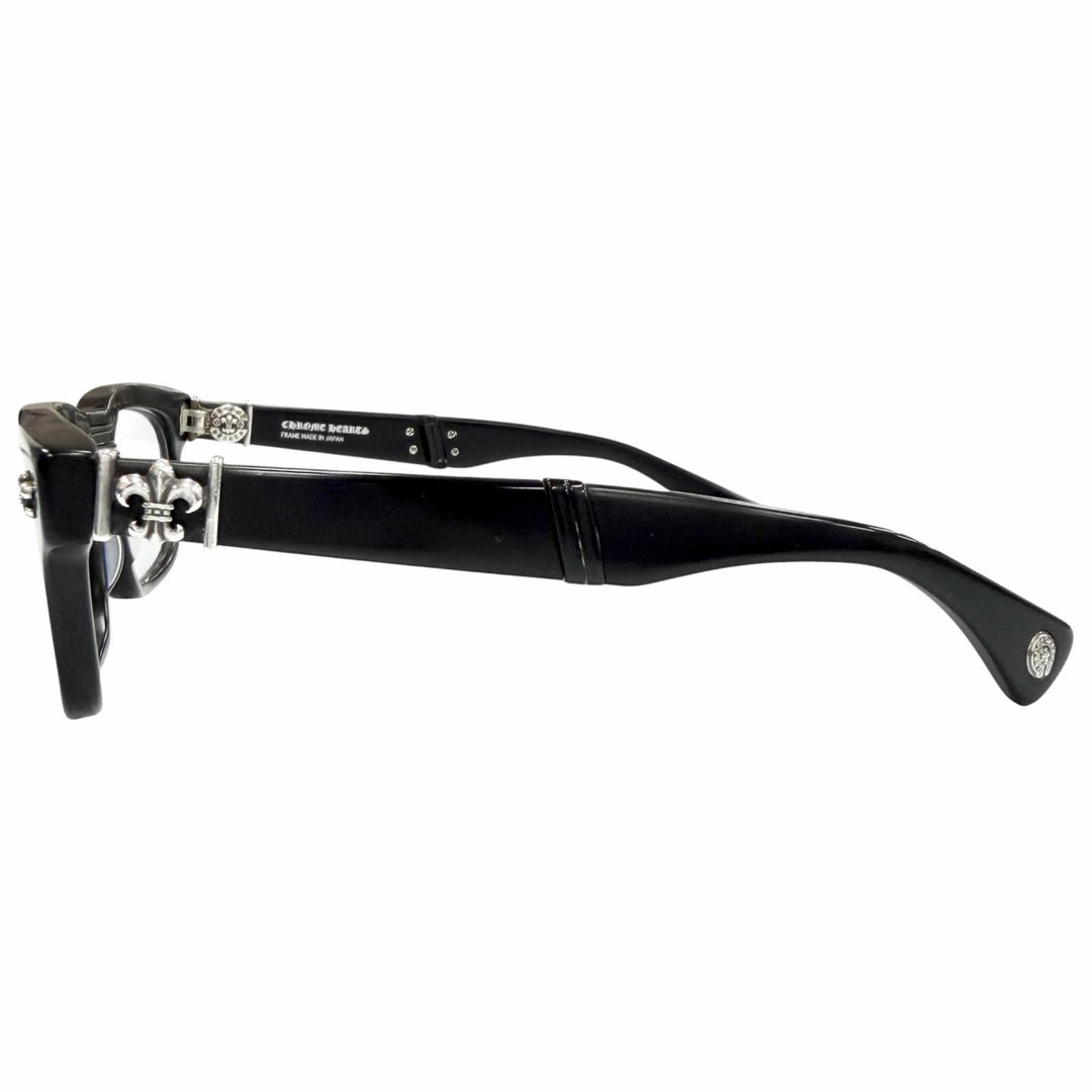 Great CHROME HEARTS Glasses DROOLIN BS Flare Horseshoe Folding black mens