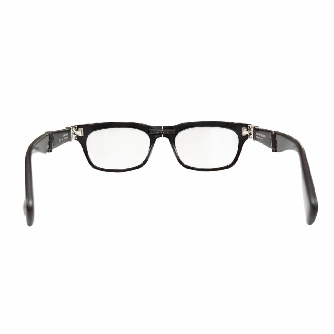Great CHROME HEARTS Glasses DROOLIN BS Flare Horseshoe Folding black mens
