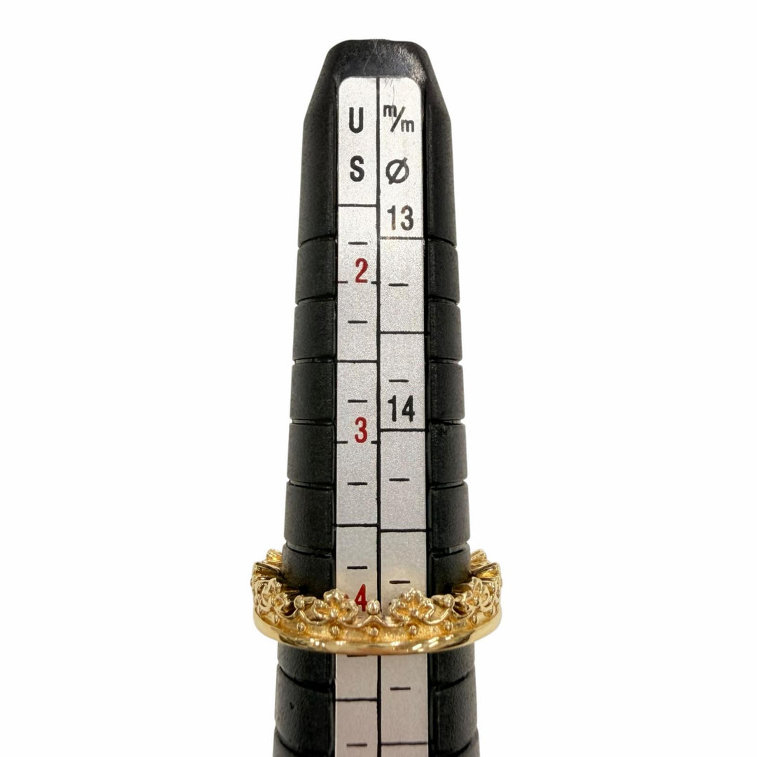 Excellent Justin Davis Ring ring Crown K18 Diamond 1P 0.02ct gold 18K Women