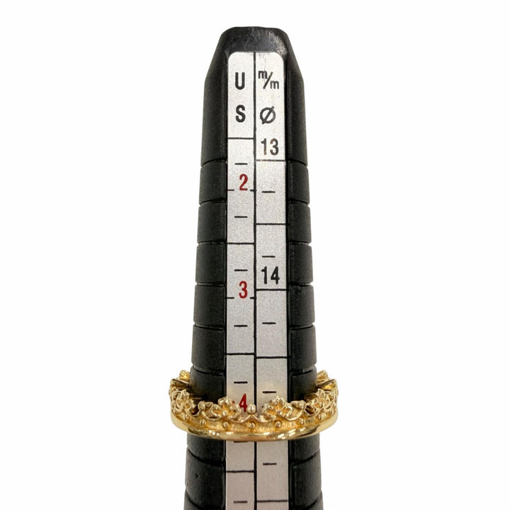 Excellent Justin Davis Ring ring Crown K18 Diamond 1P 0.02ct gold 18K Women