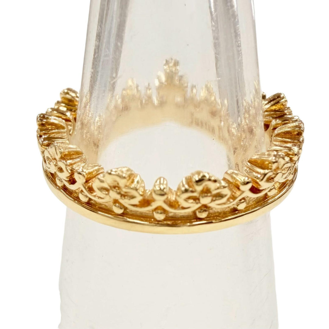 Excellent Justin Davis Ring ring Crown K18 Diamond 1P 0.02ct gold 18K Women