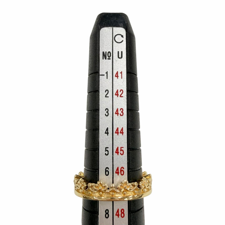 Excellent Justin Davis Ring ring Crown K18 Diamond 1P 0.02ct gold 18K Women