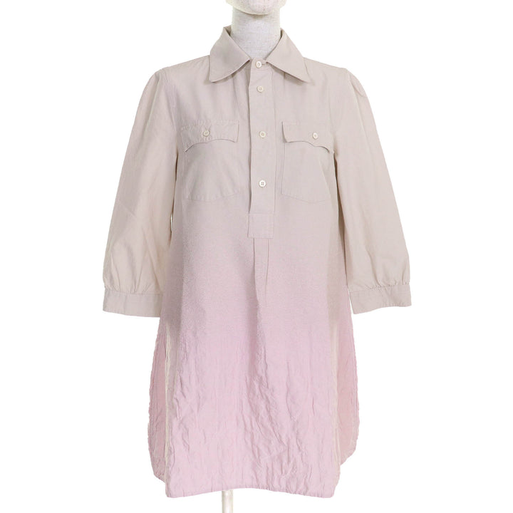 PRADA one piece Pink quilted mini dress Triangle patch design 40 P3N16