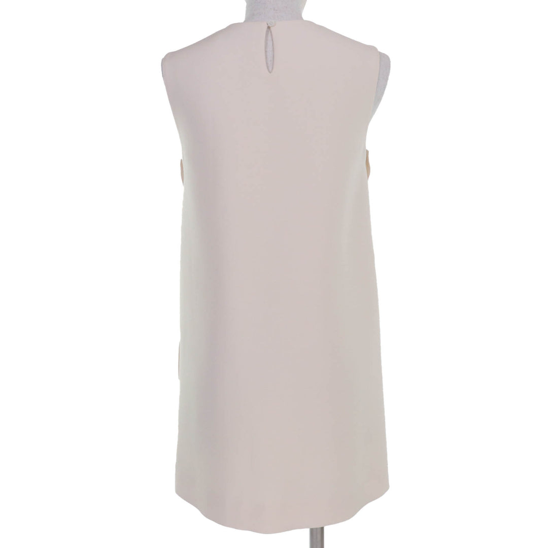 Great Christian Dior one piece Logo button 2-way dress Ivory wool Women 38 341B32A1166