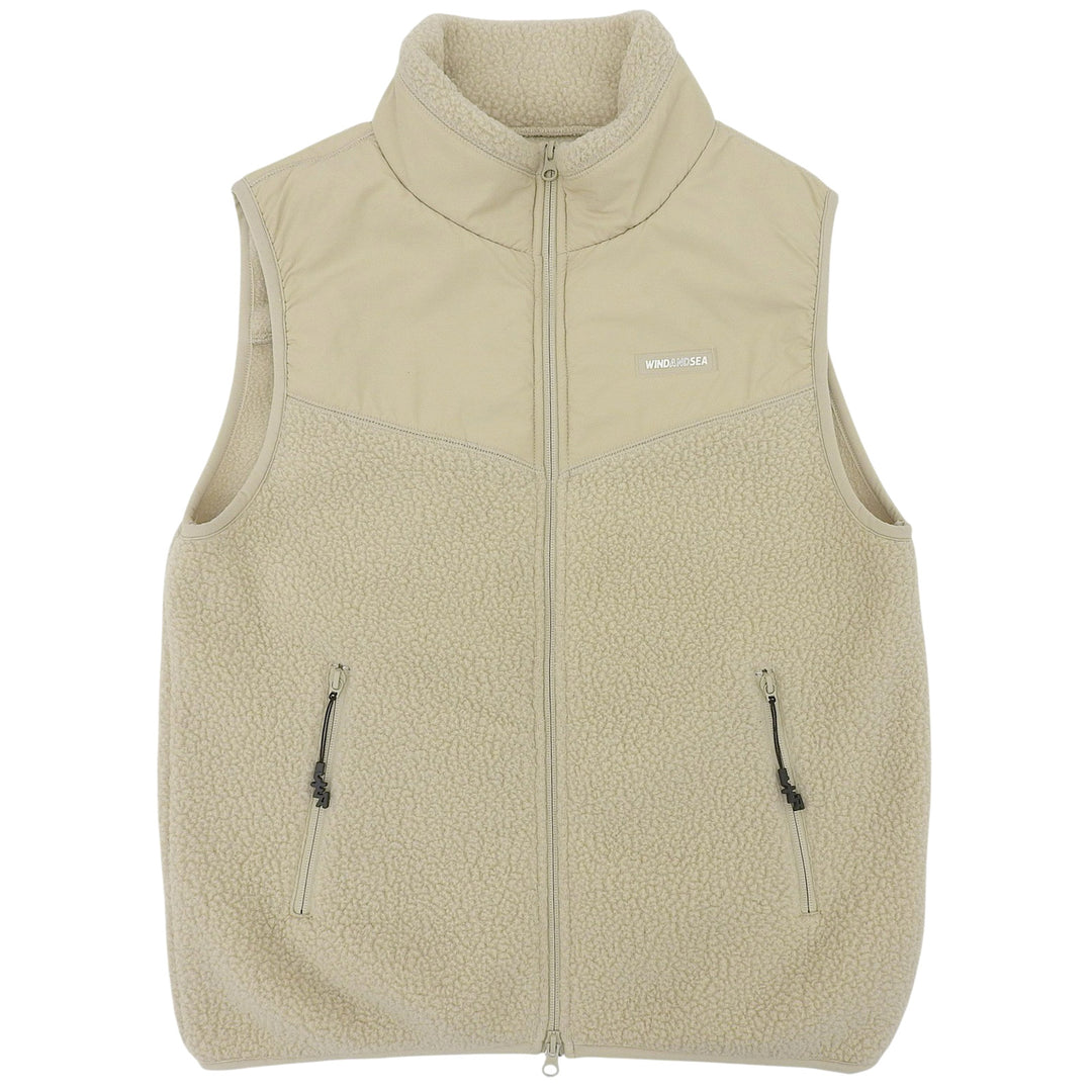 Excellent WIND AND SEA Best beige polyester mens M WDS-O-ATT-24-Q2-PLTB-03