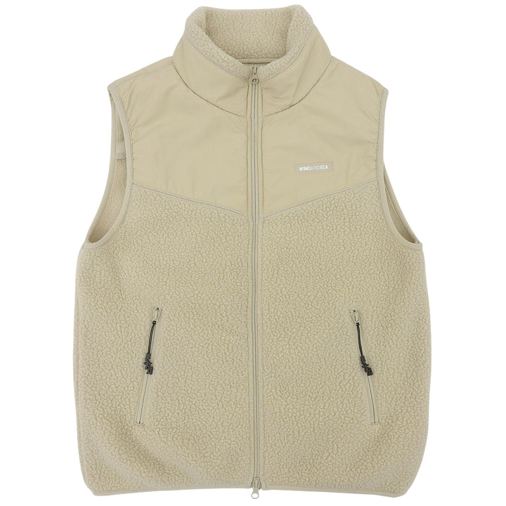 Excellent WIND AND SEA Best beige polyester mens M WDS-O-ATT-24-Q2-PLTB-03