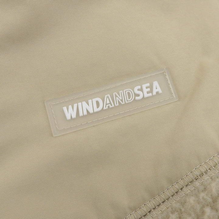 Excellent WIND AND SEA Best beige polyester mens M WDS-O-ATT-24-Q2-PLTB-03