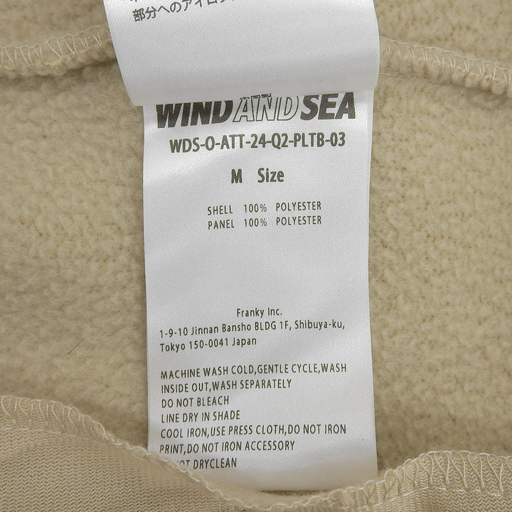 Excellent WIND AND SEA Best beige polyester mens M WDS-O-ATT-24-Q2-PLTB-03