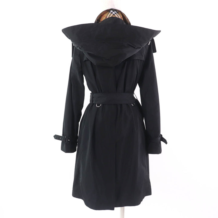 Great BURBERRY trench coat Kensington Attachable Hood with black Women 38 8006111