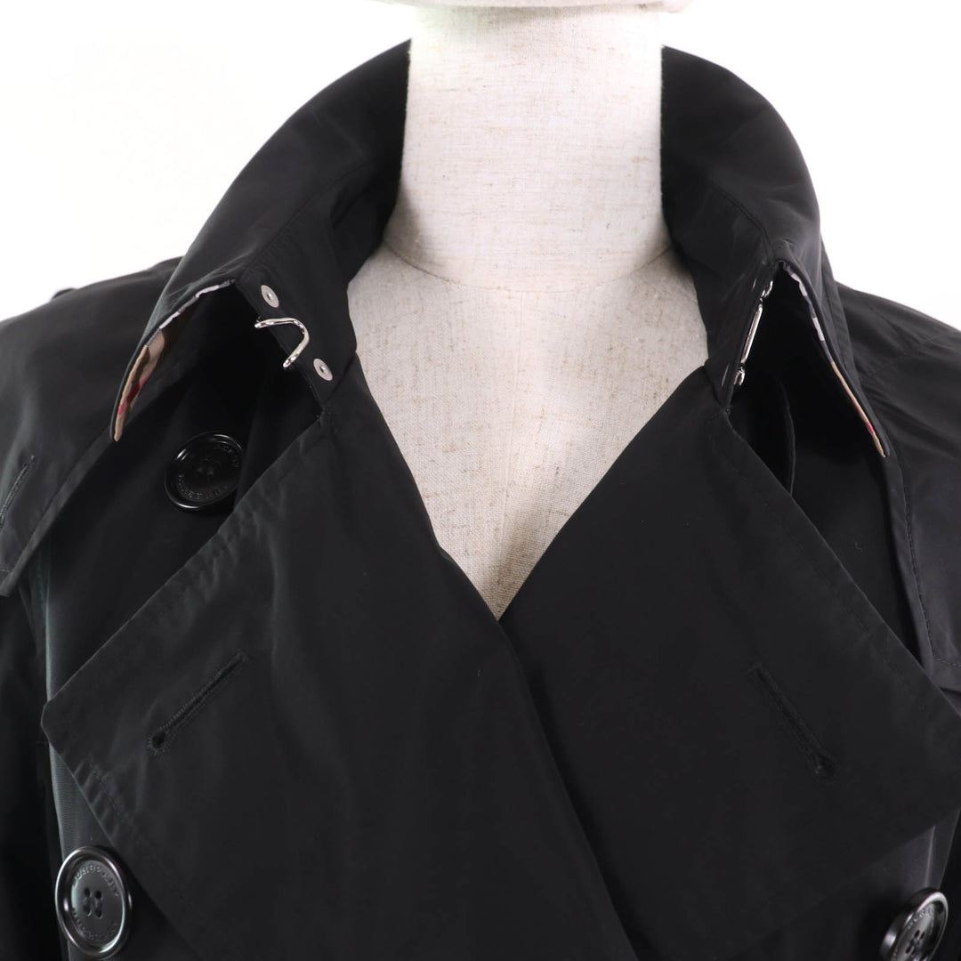 Great BURBERRY trench coat Kensington Attachable Hood with black Women 38 8006111