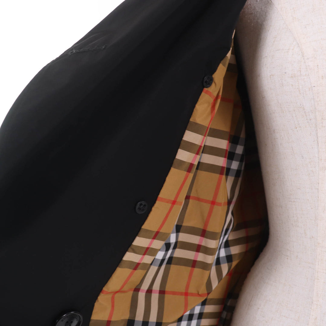 Great BURBERRY trench coat Kensington Attachable Hood with black Women 38 8006111