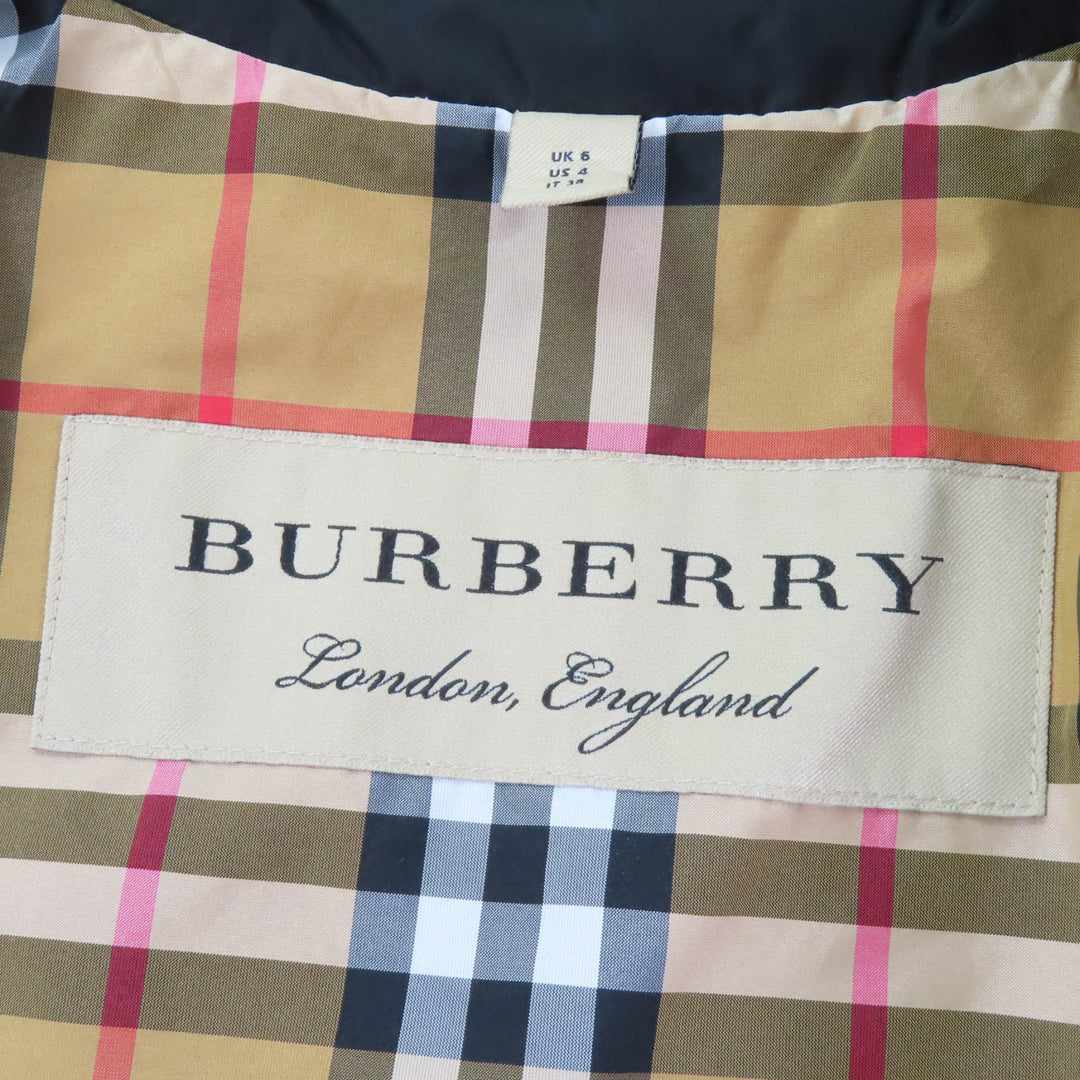 Great BURBERRY trench coat Kensington Attachable Hood with black Women 38 8006111