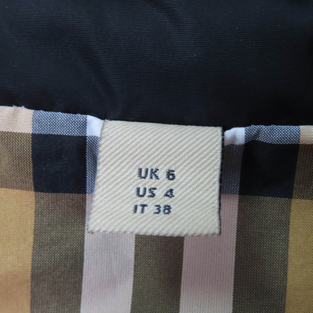 Great BURBERRY trench coat Kensington Attachable Hood with black Women 38 8006111