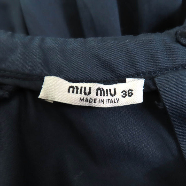 Great MIUMIU one piece Waist Design Sleeveless Gathered Mini Women 36 MF2511