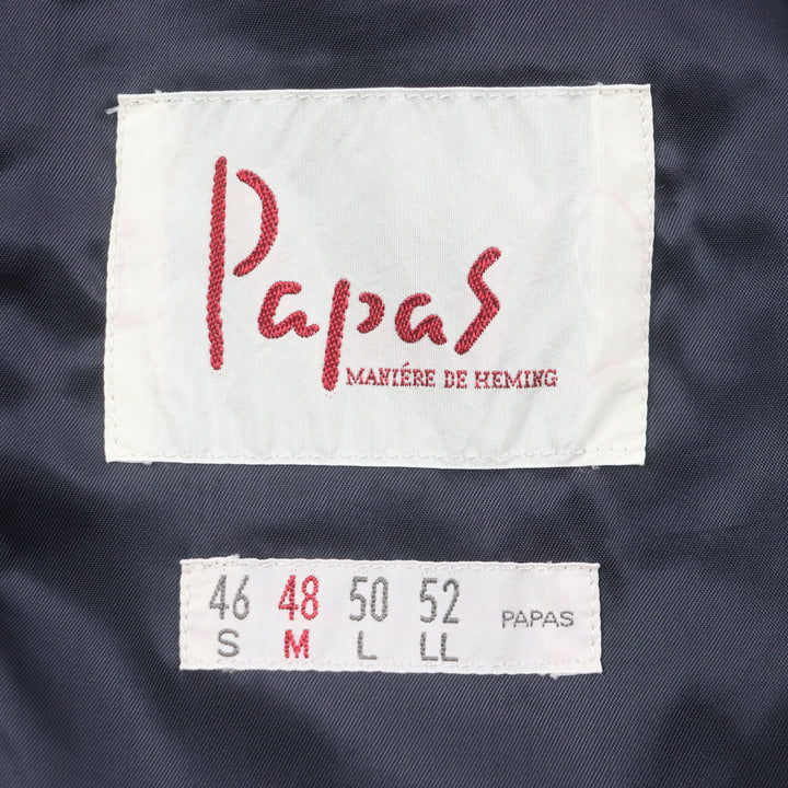 Great Papas tailored jacket black cotton mens M