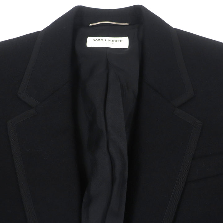Excellent SAINT LAURENT PARIS tailored jacket black wool mens 44 687349