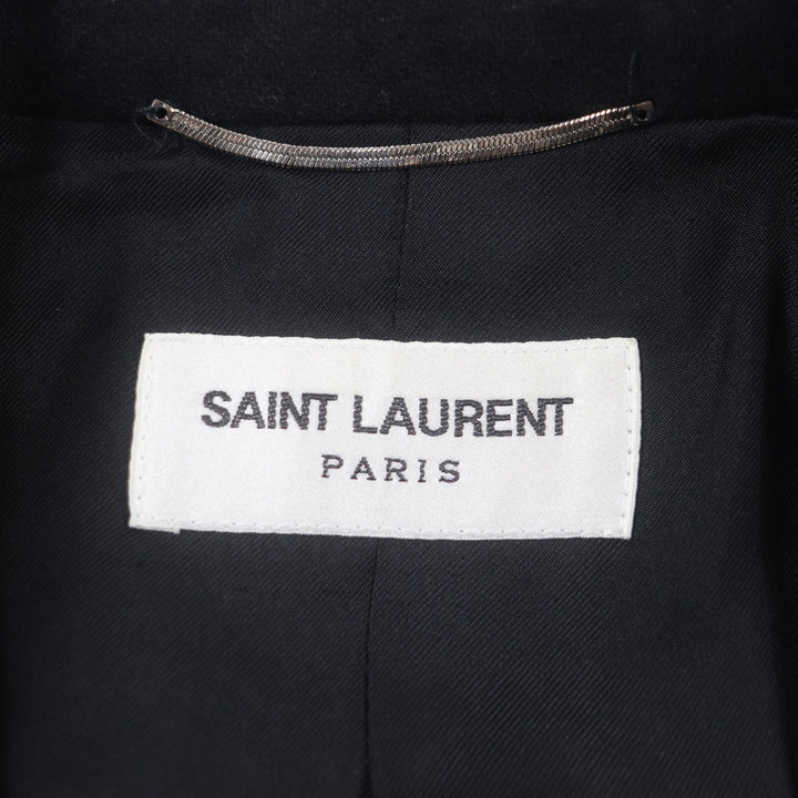 Excellent SAINT LAURENT PARIS tailored jacket black wool mens 44 687349