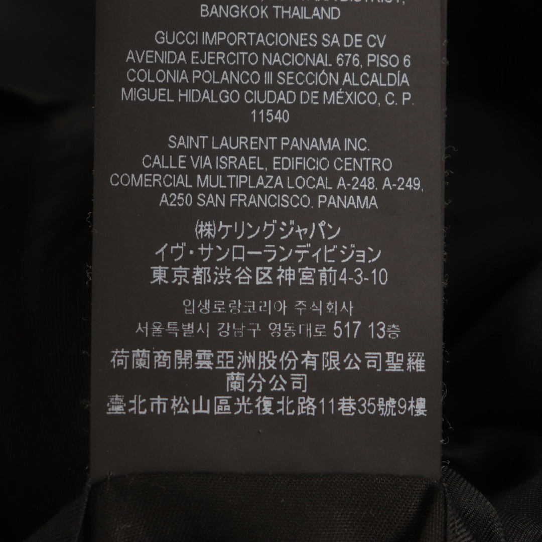 Excellent SAINT LAURENT PARIS tailored jacket black wool mens 44 687349