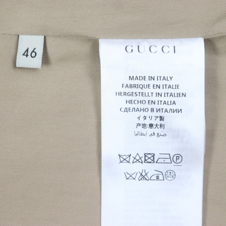 Great GUCCI trench coat beige cotton mens 46 452368