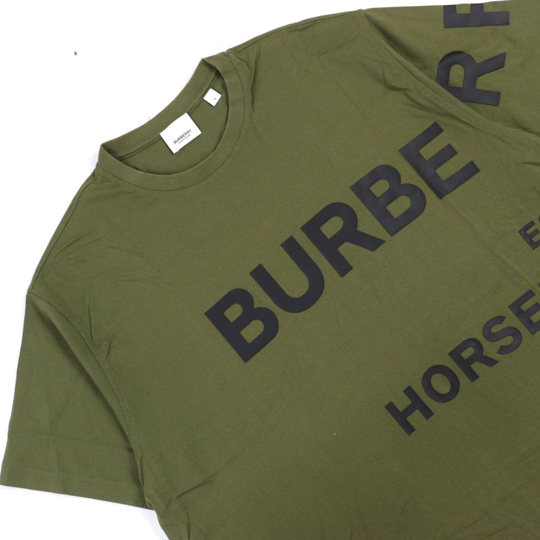 Great BURBERRY Short sleeve T-shirt HARLFORD Rubber logo Horseferry print M