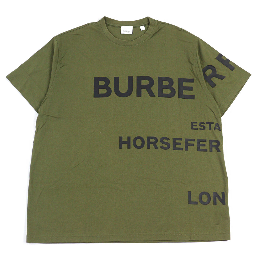 Great BURBERRY Short sleeve T-shirt HARLFORD Rubber logo Horseferry print M