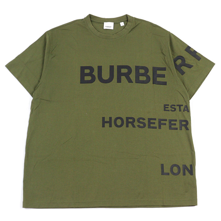 Great BURBERRY Short sleeve T-shirt HARLFORD Rubber logo Horseferry print M