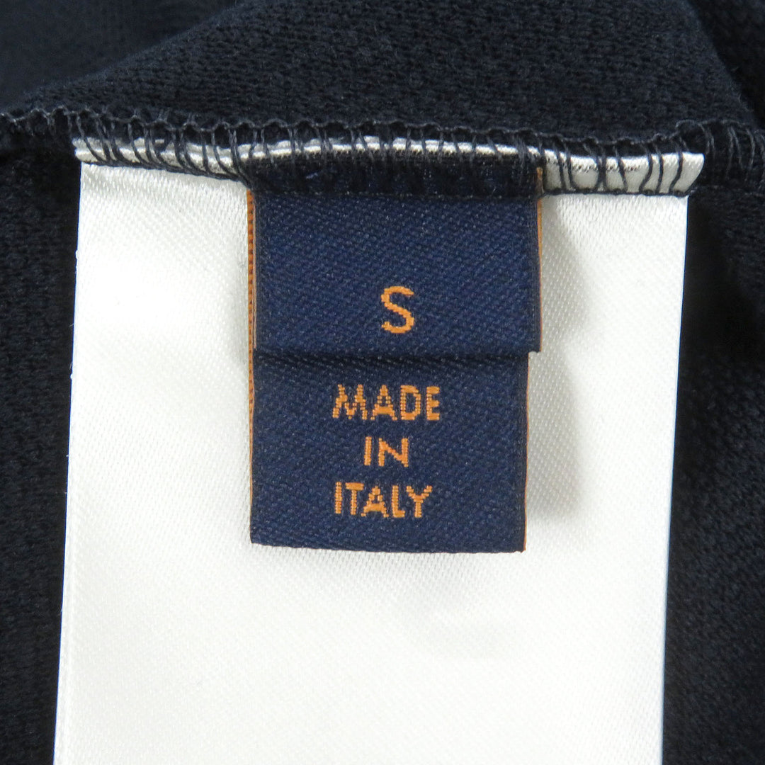 Pristine LOUIS VUITTON tops Piqu cotton T-shirt Monogram Navy cotton mens S