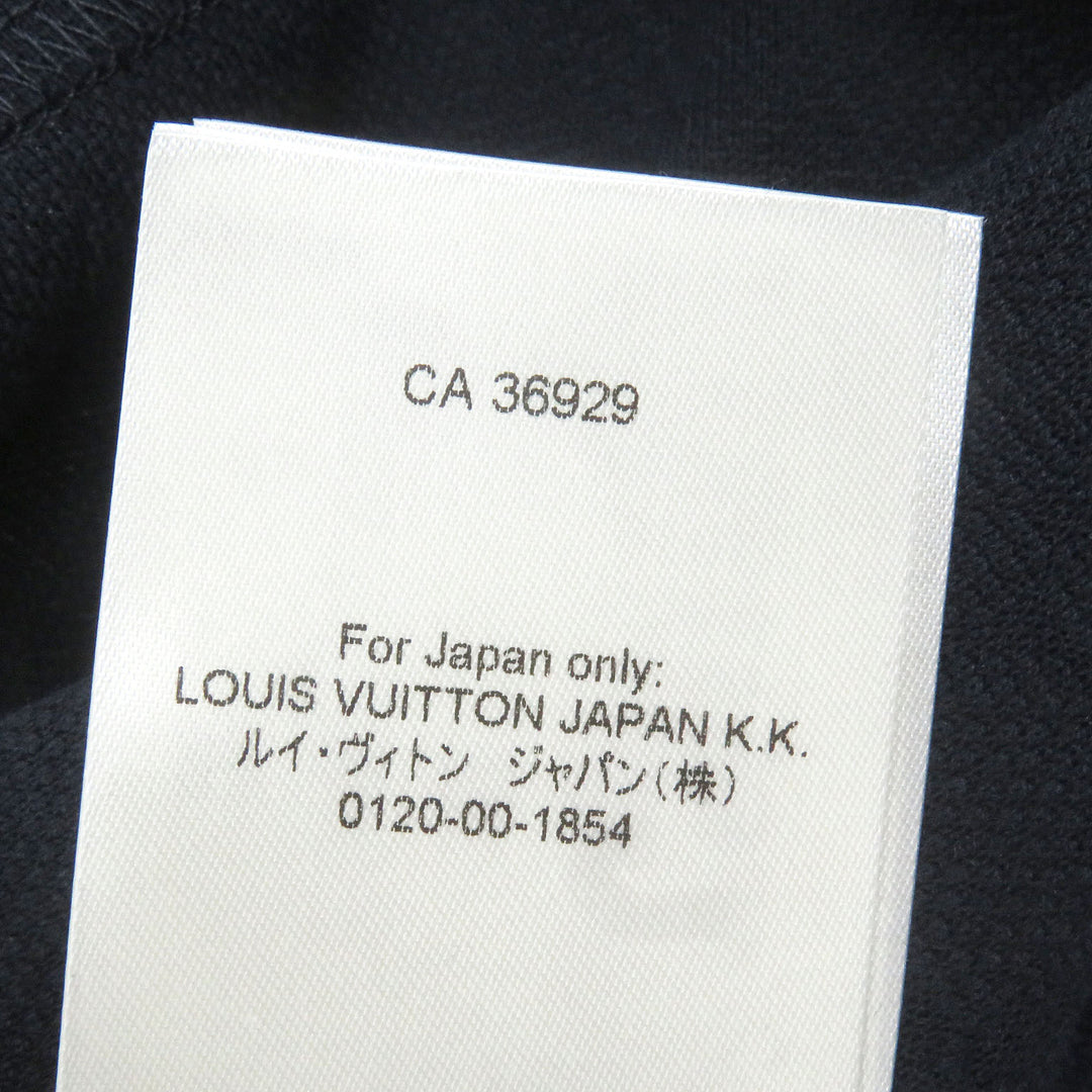 Pristine LOUIS VUITTON tops Piqu cotton T-shirt Monogram Navy cotton mens S