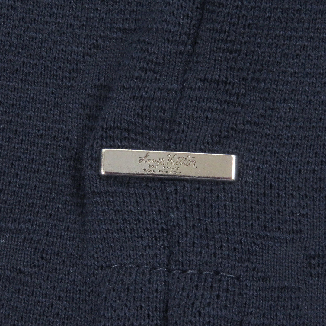 Pristine LOUIS VUITTON tops Piqu cotton T-shirt Monogram Navy cotton mens S