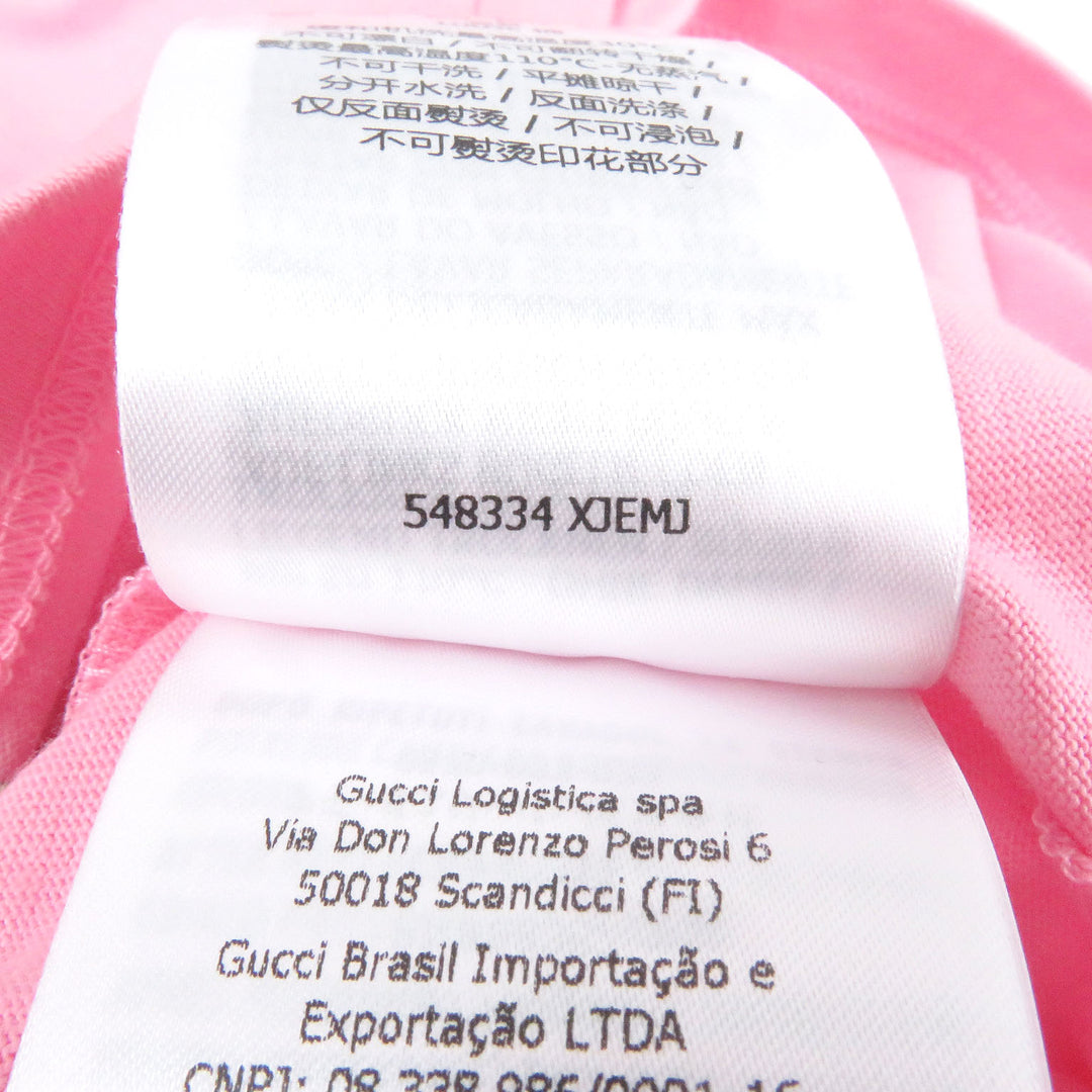 Pristine GUCCI×adidas tops Trefoil logo print pink cotton mens XS 548334
