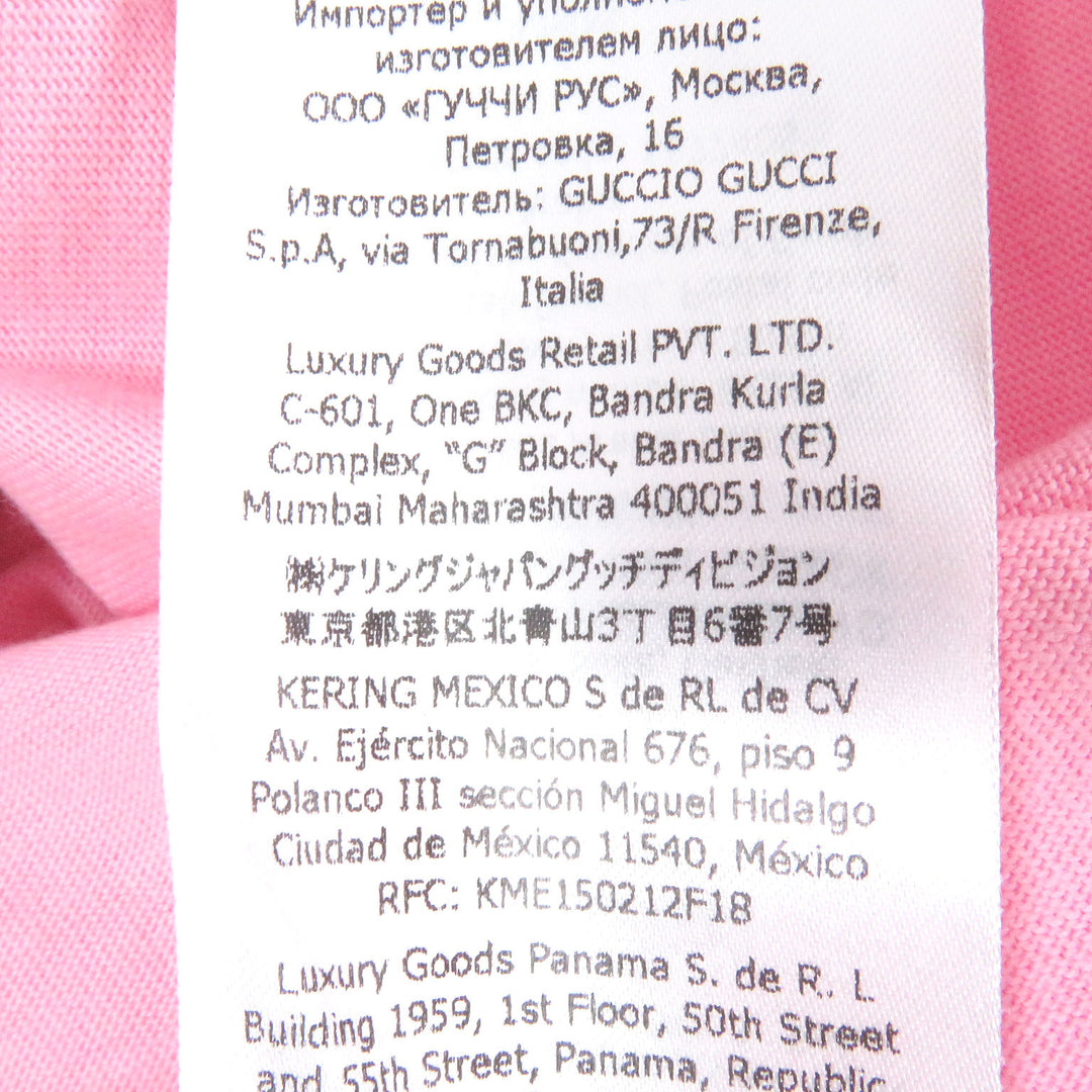Pristine GUCCI×adidas tops Trefoil logo print pink cotton mens XS 548334