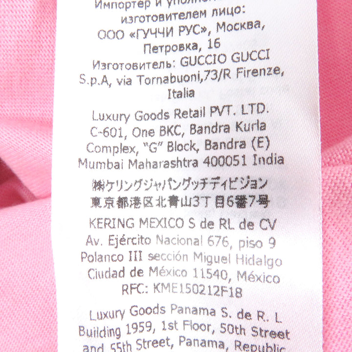 Pristine GUCCI×adidas tops Trefoil logo print pink cotton mens XS 548334