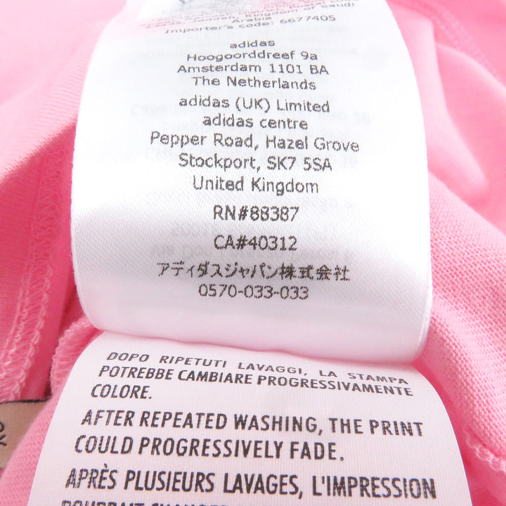 Pristine GUCCI×adidas tops Trefoil logo print pink cotton mens XS 548334