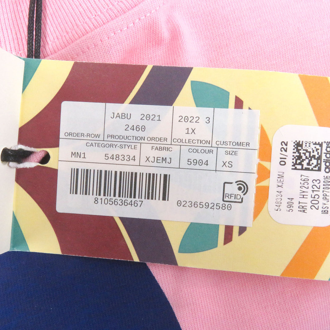 Pristine GUCCI×adidas tops Trefoil logo print pink cotton mens XS 548334