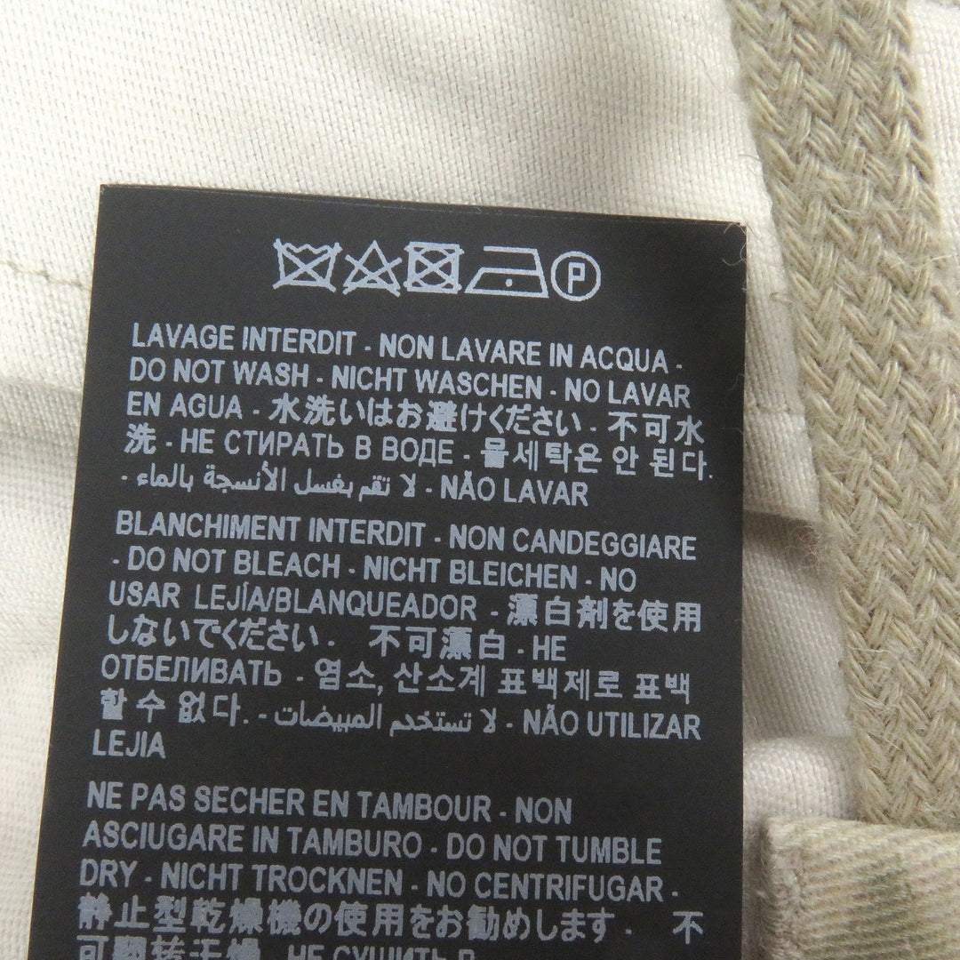 Excellent SAINT LAURENT PARIS coat Leaf Print Hooded Mod Coat Military Jacket khaki