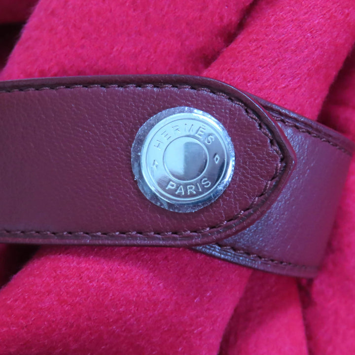 Excellent HERMES poncho Red cashmere Women 36