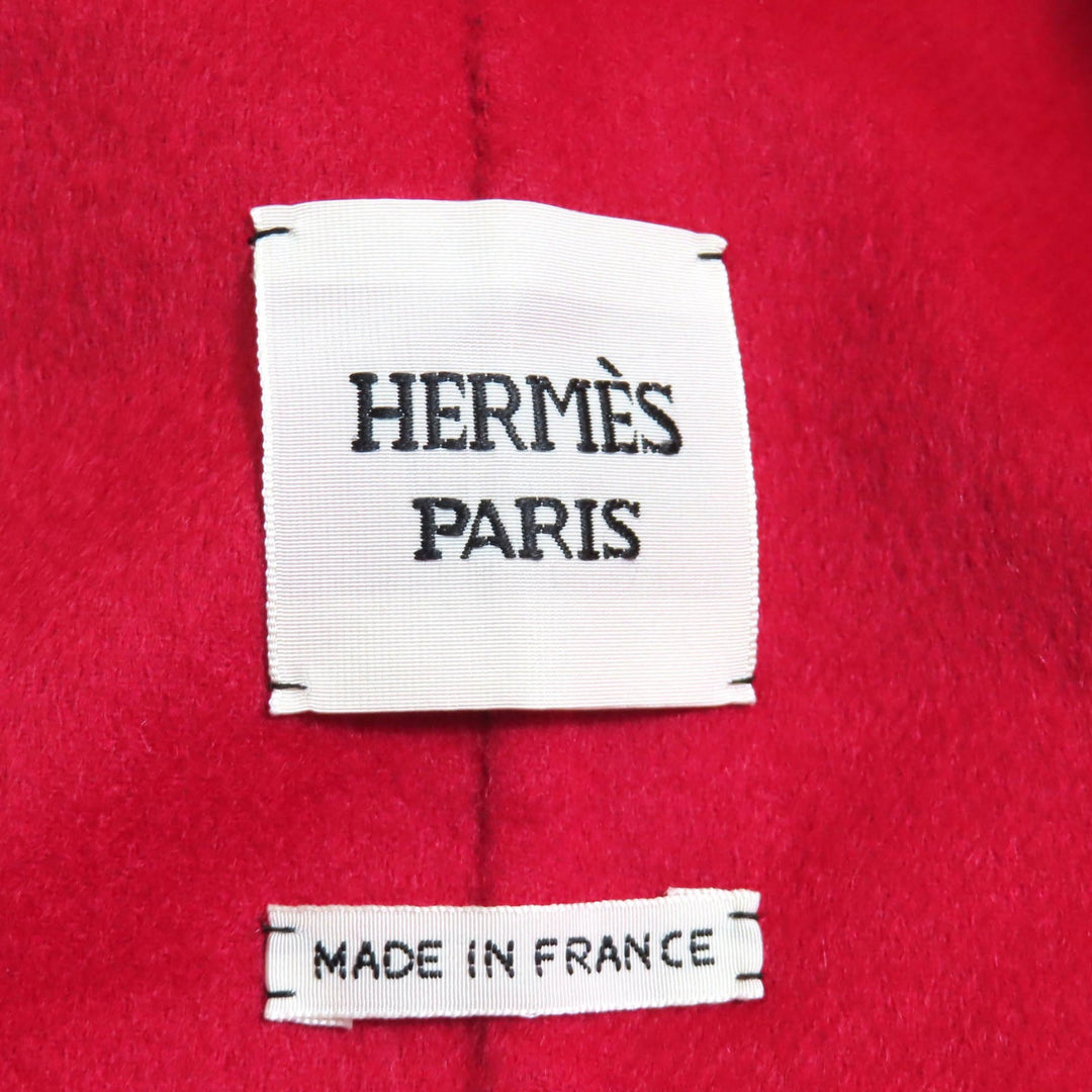 HERMES poncho Red cashmere Women 36