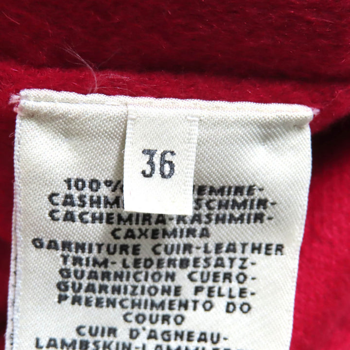 Excellent HERMES poncho Red cashmere Women 36