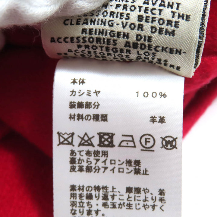 Excellent HERMES poncho Red cashmere Women 36